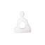 Bouddha assis, gelcoat blanc