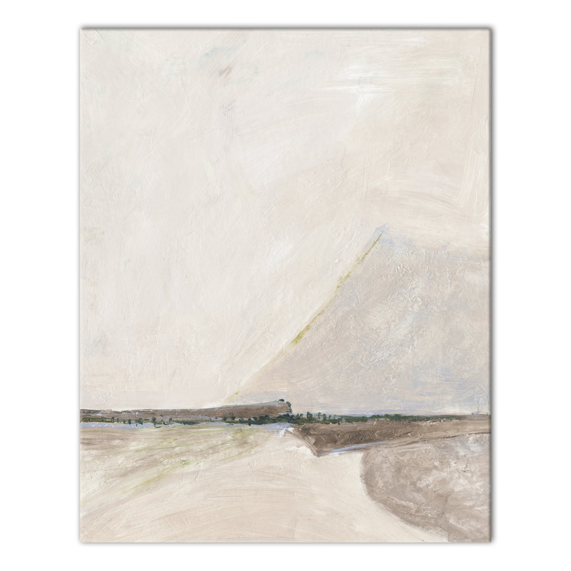 Montagne abstraite brun clair - Peinture, Toile tendue, H 20 po x l 16 po x P 1,25 po