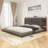Modern PU Upholstered Queen Bed With Ergonomic Wingback Headboard-104783651