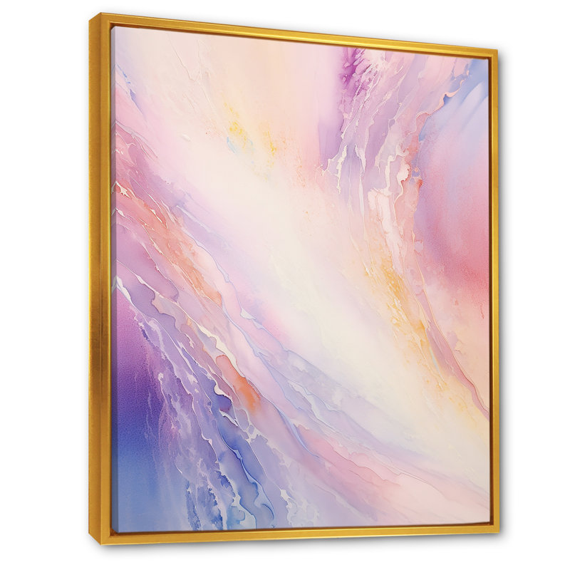 «Ephemeral Rainbow Fantasy Arc», reproduction sur toile, Cadre flottant doré, H 32 po x l 16 po x P 1 po