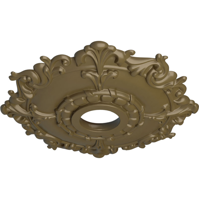 Médaillon de plafond de 18 po x P 3 po x P 1 1/2 po (convient aux auvents jusqu'à 4 5/8 po), Boue Mississippi