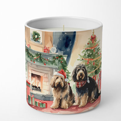 Caroline's Treasures Christmas Tree Scented Tumbler Candle With Ceramic Holder In Multi Color