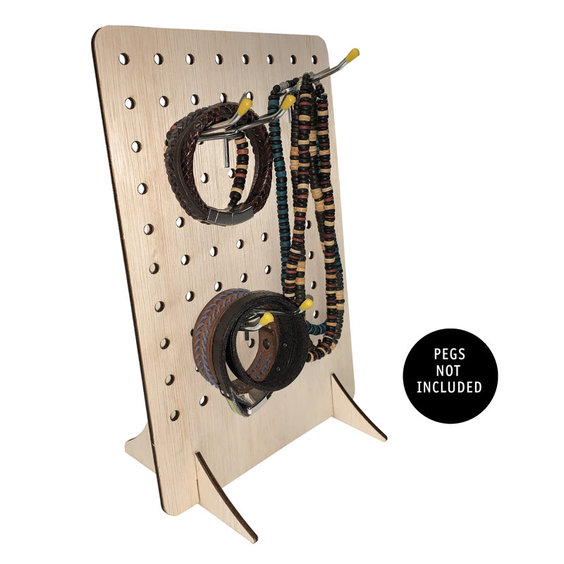Ensemble de lattes en bois / panneau perforé, H 12 po x l 10,5 po x P 5,9 po