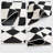 Damier Black and Cream Checkered Washable Indoor/Outdoor Area Rug-51766485