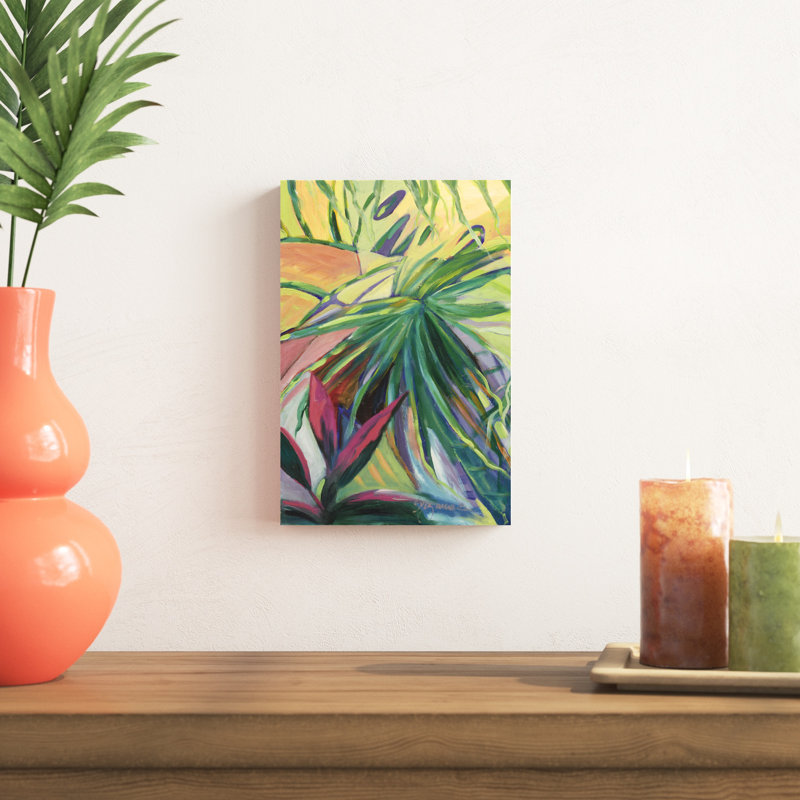 Jardin Abstracto I, peinture sur toile, H 12 po x l 8 po