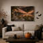Toile murale d'Halloween « Pique-nique victorien sous un ciel géométrique géant »-1112748622