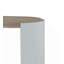 Table basse ultra-brillante avec tablette inférieure en chêne blanc moderne