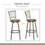 Destrey Swivel Counter Stool with Metal Frame