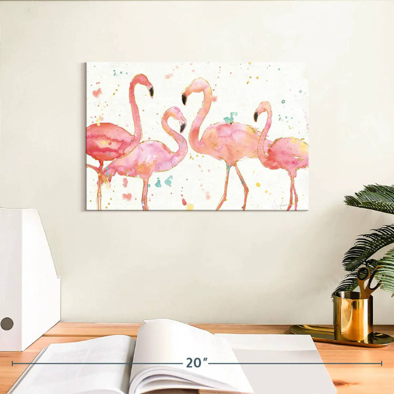 Flamant rose I, H 8 po x l 12 po