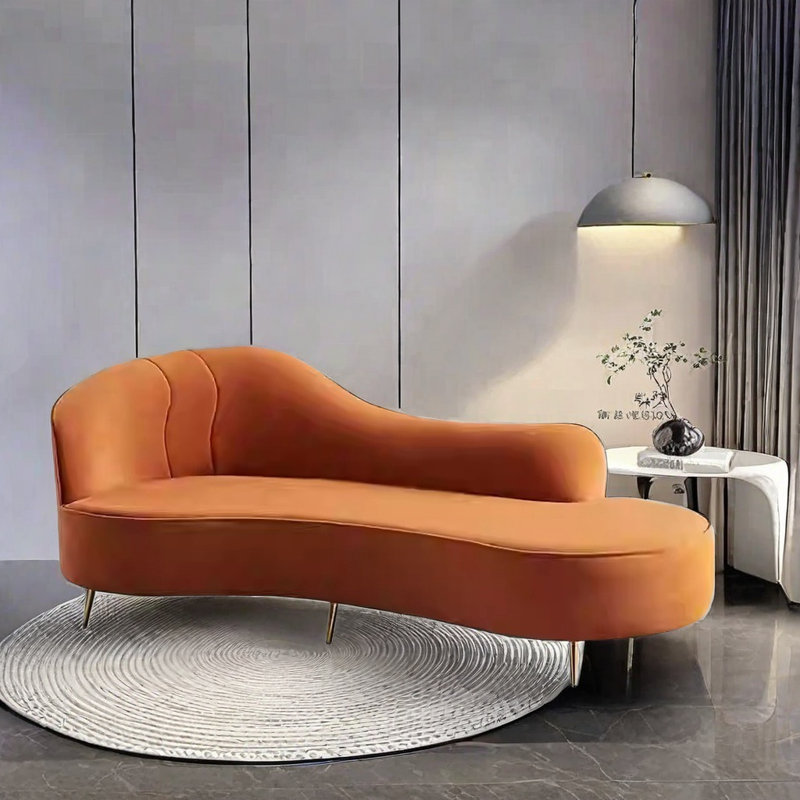 Chaise longue confortable en bois massif, Accoudoir à gauche (vu de face)