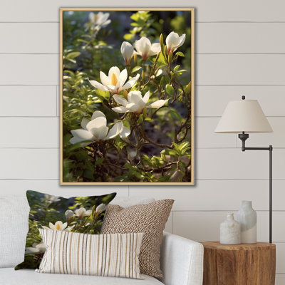 " White Green Magnolias Nature Serenity "