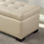  Banc de rangement rembourré beige en polyester avec banc d'entrée-1297579892-1283387153
