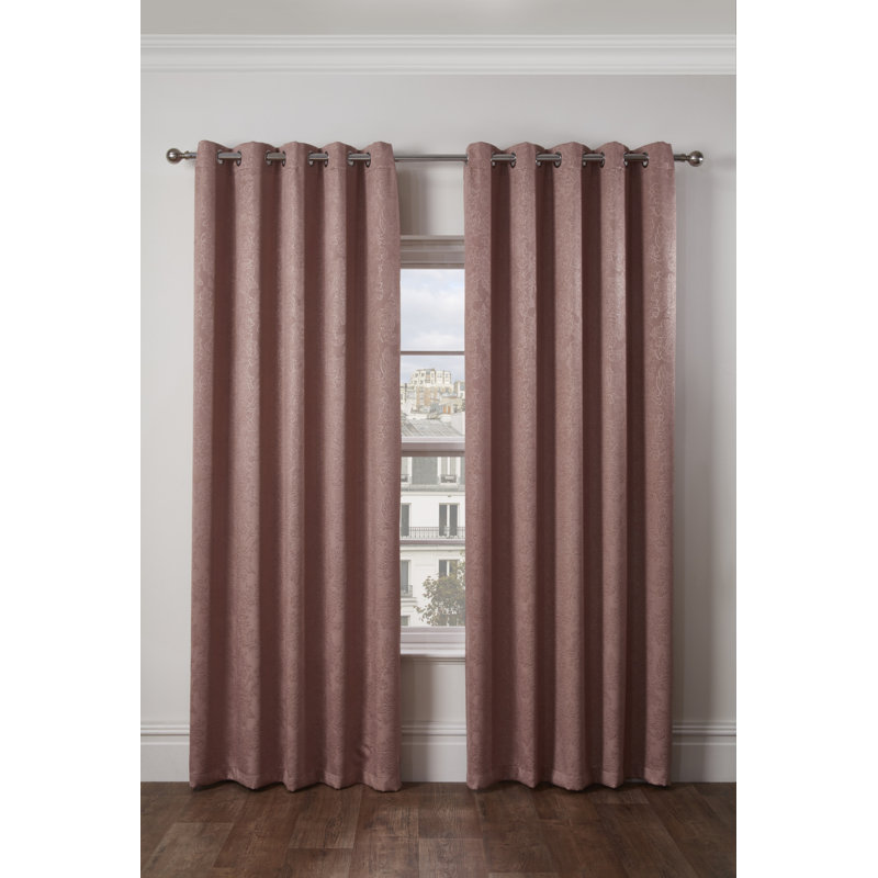 Mcintosh Sheer Curtain Pair, Pink, 116 W x 137 D cm