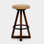 X3 Swivel Upholstered Counter Stool with Solid Wood Frame