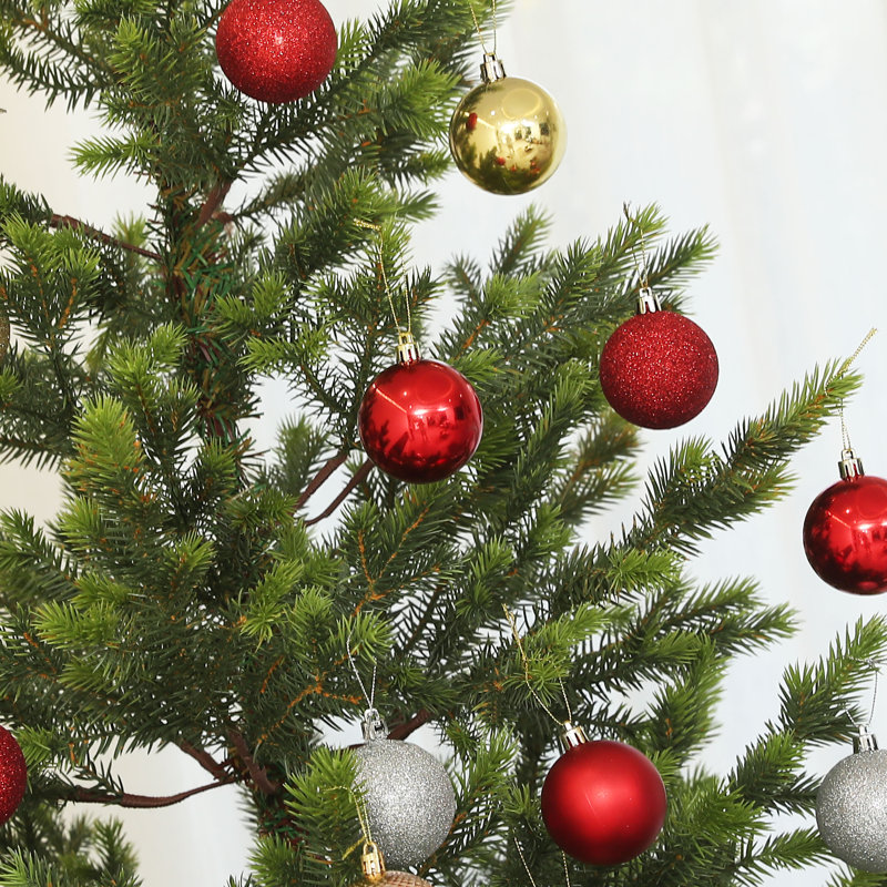 Arbre de Noël artificiel HOMcom 7 pi, cèdre réaliste clairsemé avec 2901 pointes, assemblage facile, H 7 pi, Vert