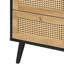 Anisjon & Rattan 2 Drawer Bedside Table-1317511962