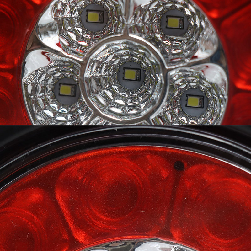 4 lumières de queue rondes à DEL 16 po 4 pièces