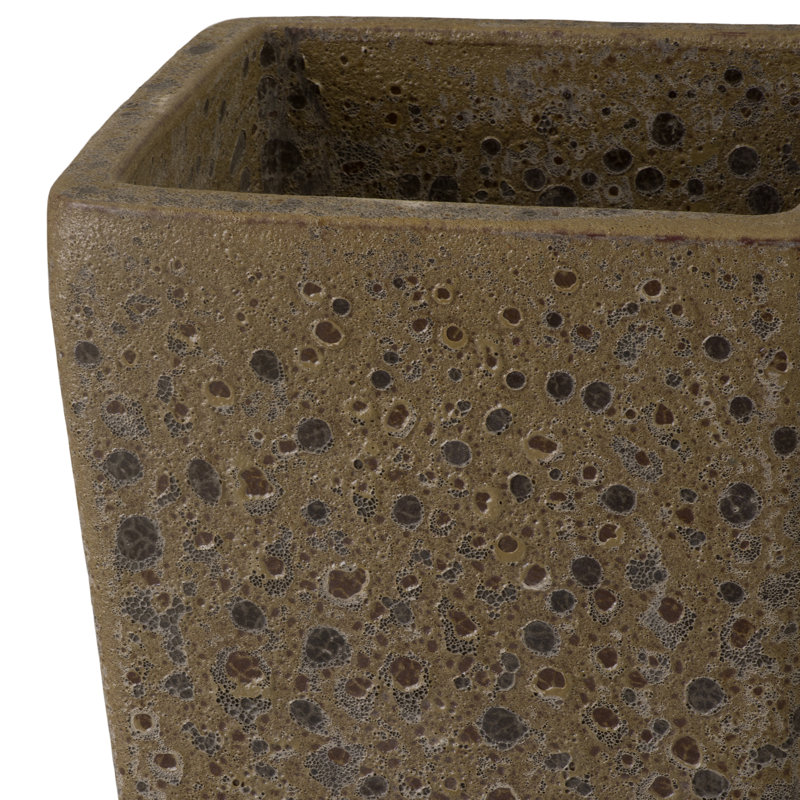 CRISCO TALL SQUARE PLANTER, Brown, 25" H x 12" W x 12" D
