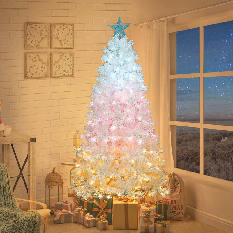 Sapin de Noël artificiel illuminé 72 '- base incluse