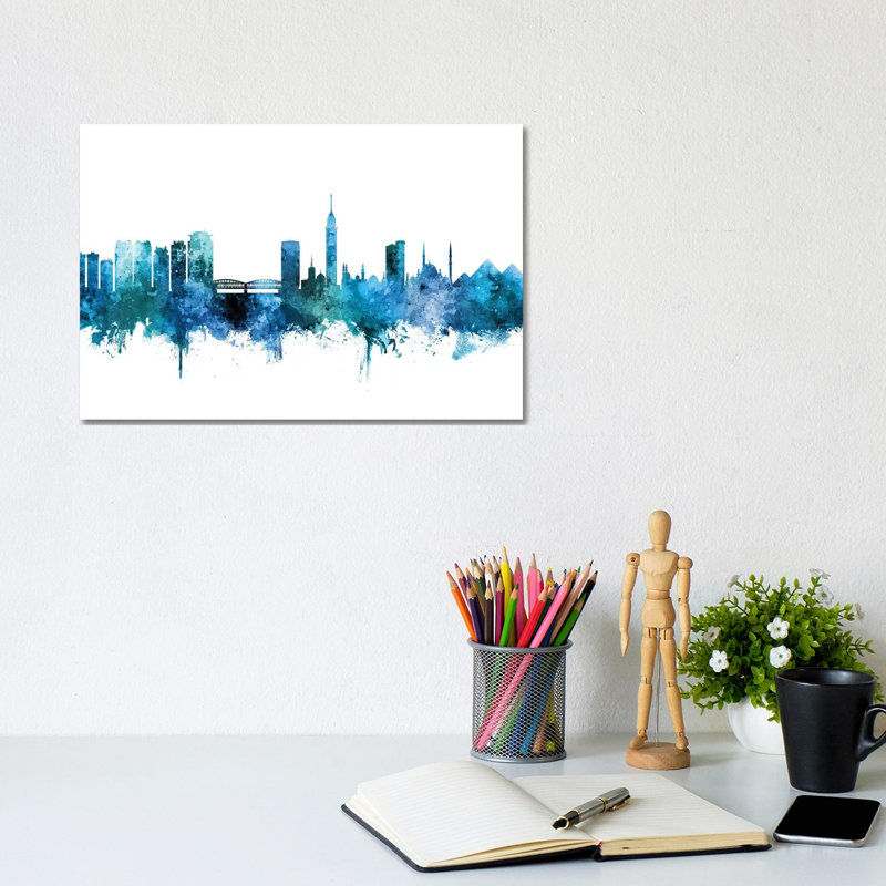Cairo, Egypt Skyline by Michael Tompsett - Wrapped Canvas Gallery-Wrapped Canvas Giclée, 20.32 cm H x 30.48 cm W