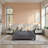 Modern Contempo Queen Upholstered Bed Platform Base, Charcoal Grey-1472354426-1472354431