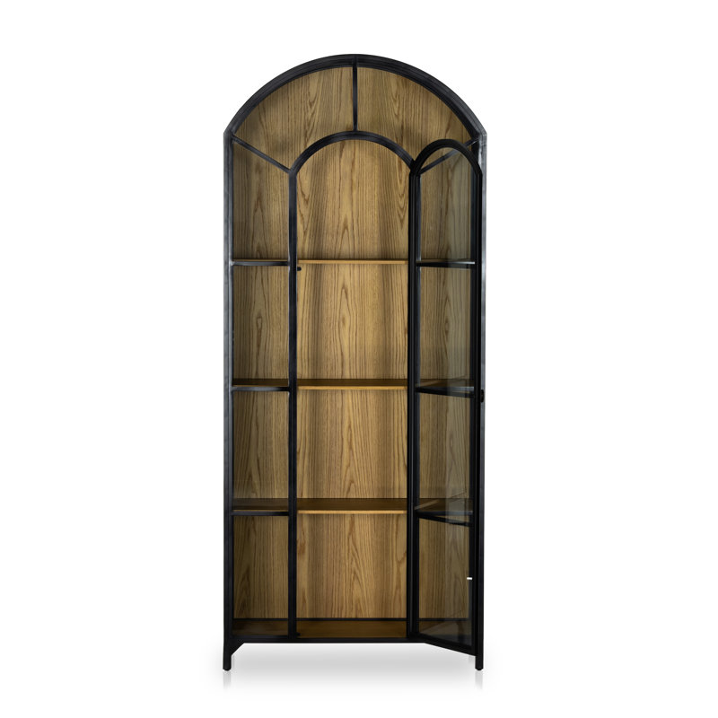 Belmont China Cabinet, Black/Oak