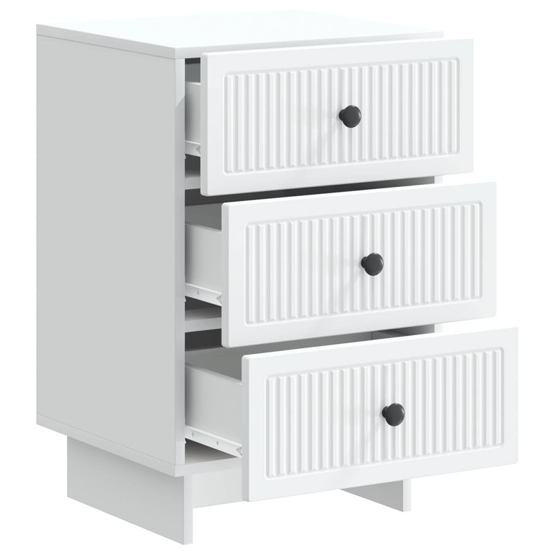 43cm W Engineered Wood Bedside Table