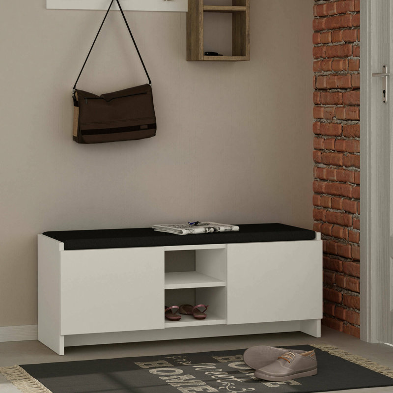 Ousley 8 Pair Shoe Storage Cabinet, White