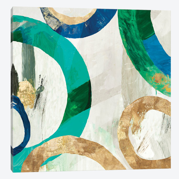 «Rings I», reproduction sur toile, H 12 po x l 12 po x P 1,5 po, Toile tendue, Pas de tapis