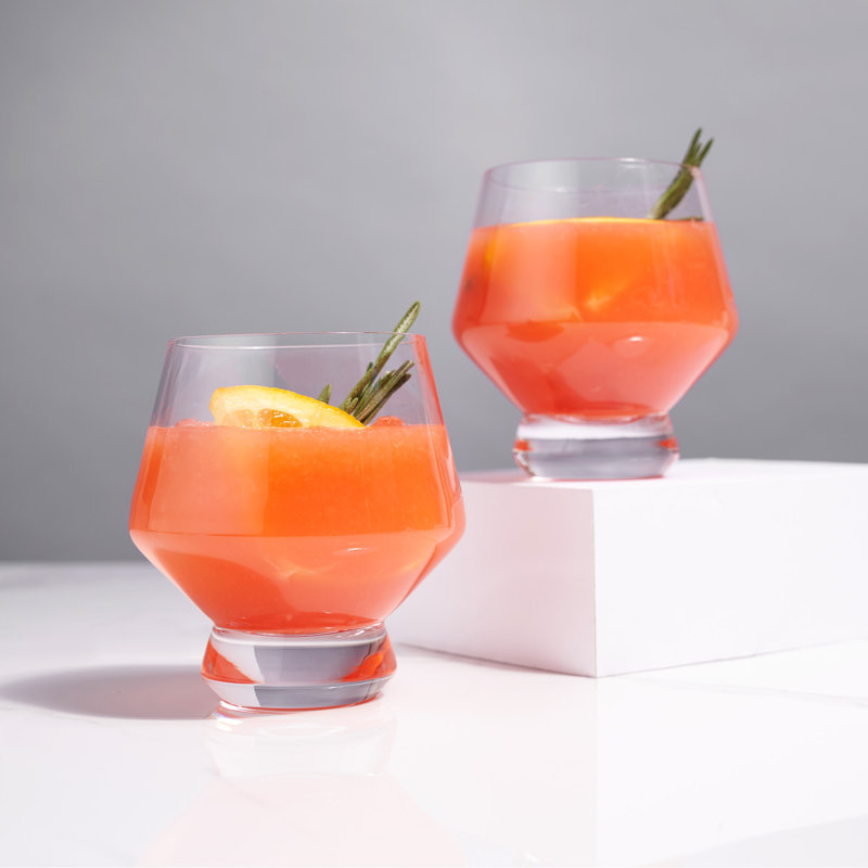 Footed Crystal Punch Glasses