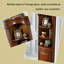 Armoire de coin 74,02 po en bois massif brun de style américain