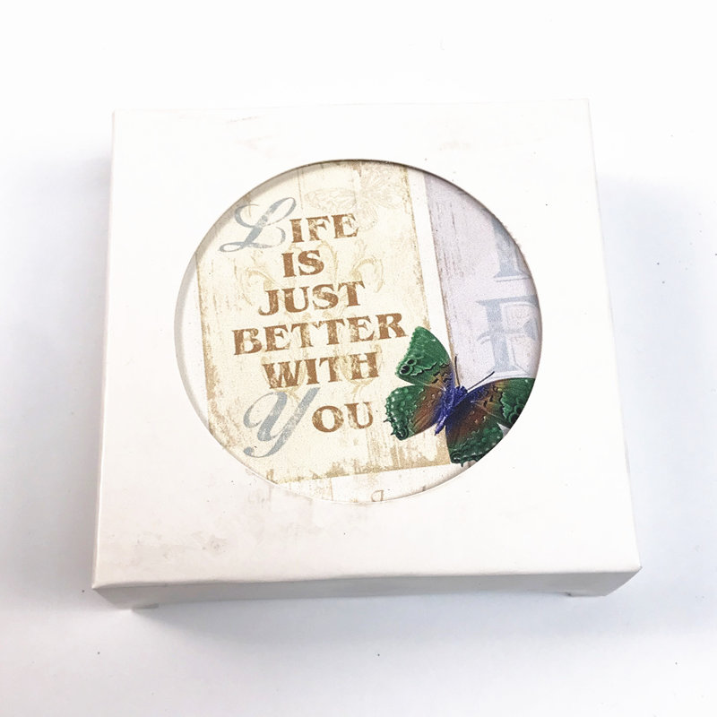 Sous-verre papillon