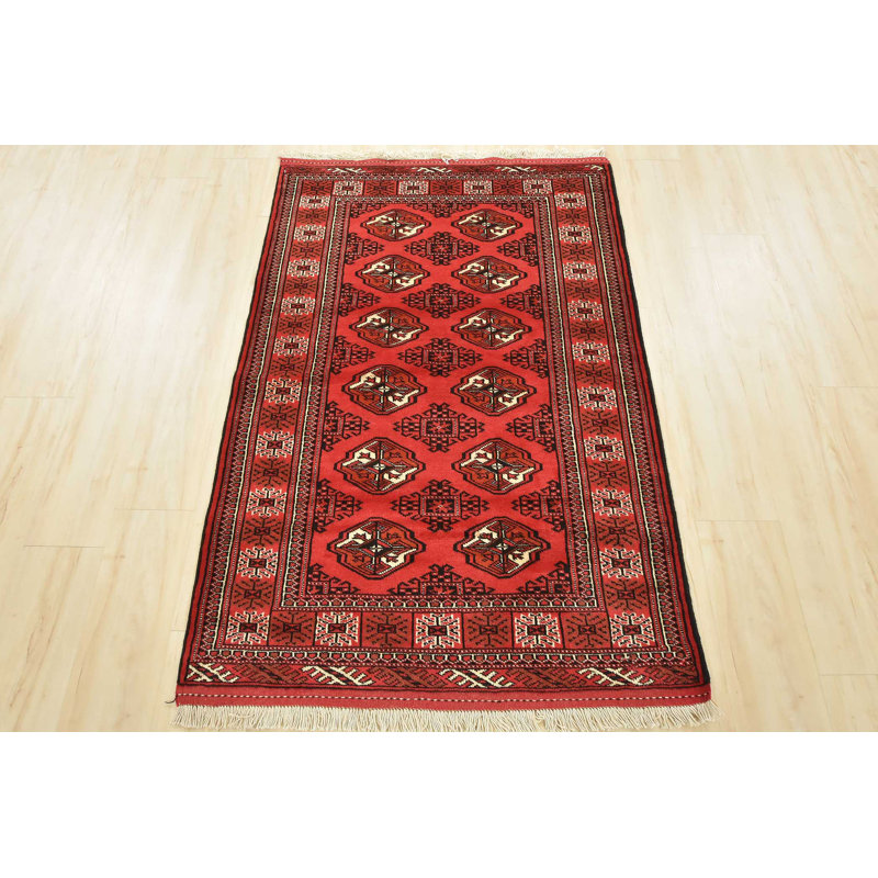 Tapis unique rouge 3 pi 5 po x 5 pi 4 po One-of-a-Kind