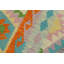 Tapis mauve / orange / vert en laine tissé à la main à motif géométrique 4 pi 3 po x 5 pi 9 po Kemarley