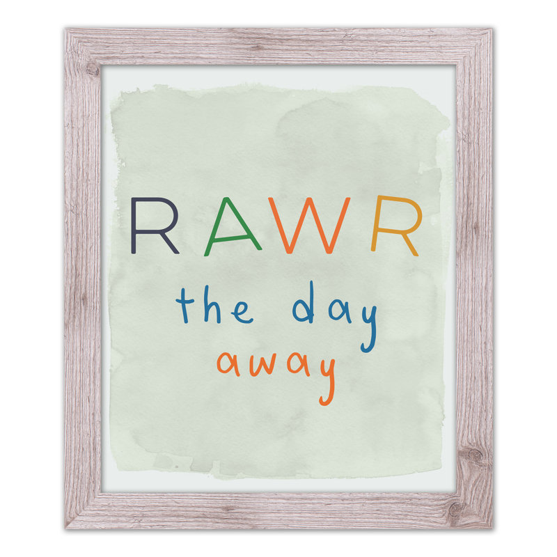 Roar The Day Away, art encadré, H 24 po x l 20 po x P 0,75 po, Cadre blanc