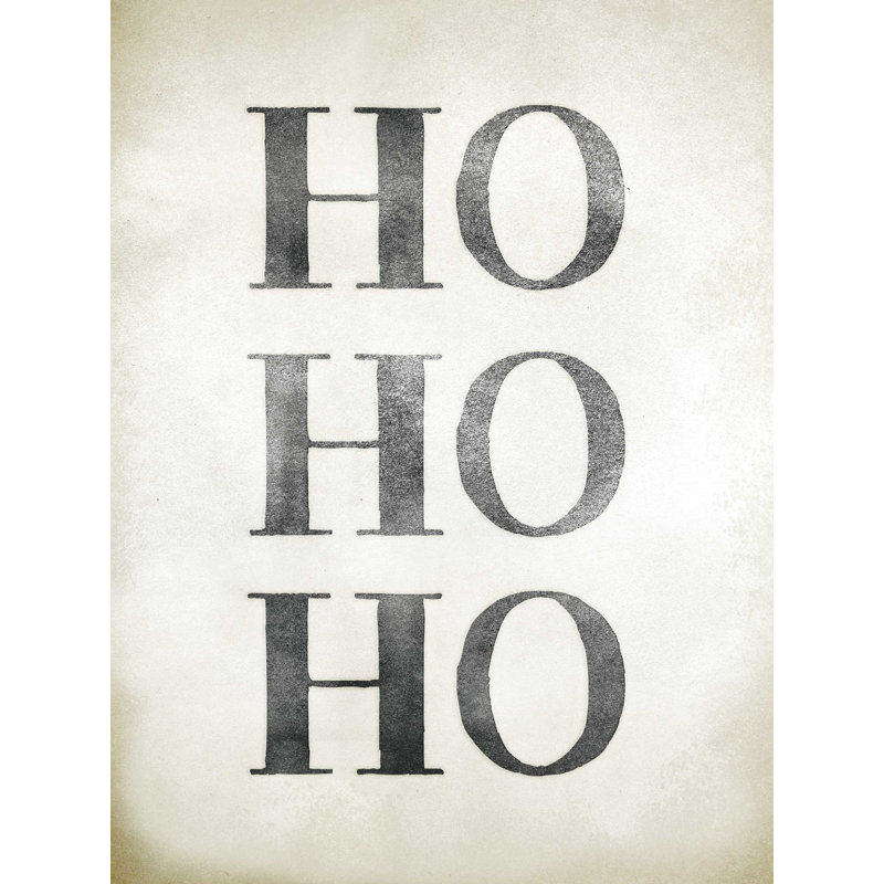 Ho Ho Ho - Art textuel sur toile tendue, H 32 po x l 24 po