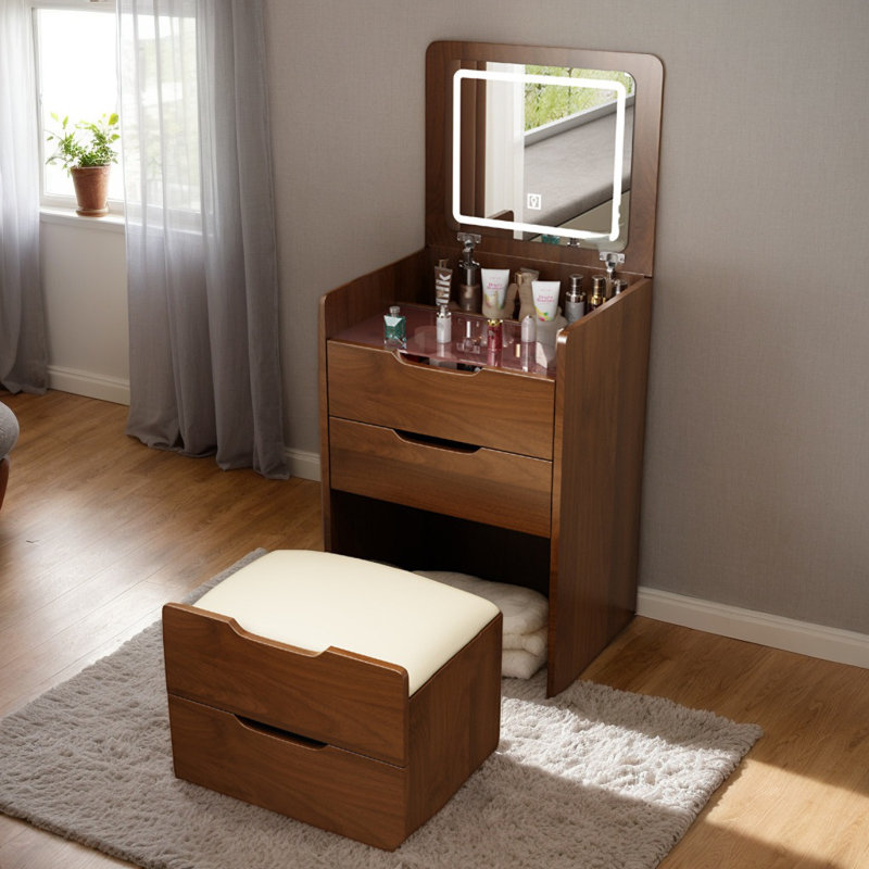 3-in-1 Vanity Desk with Flip Top Mirror & 3 Drawers