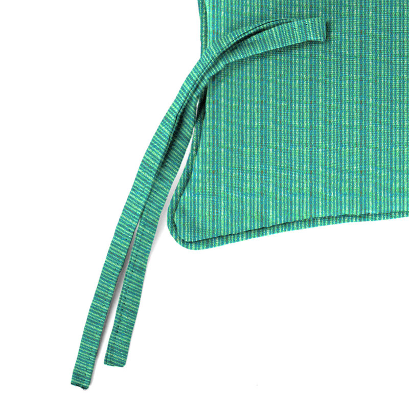 15" x 9" Outdoor Adirondack Headrest with Ties and Welt, Light Green
