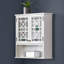 Armoire de rangement murale pour salle de bain Derby, l 27 po x H 29 po, blanche, avec portes en verre trempé, tablettes réglables et fixes, résistante à l'humidité pour l'organisation de la salle de bain