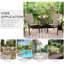 Ensemble de 4 chaises de patio Red Barrel Studio® avec jardin en acier-759618963