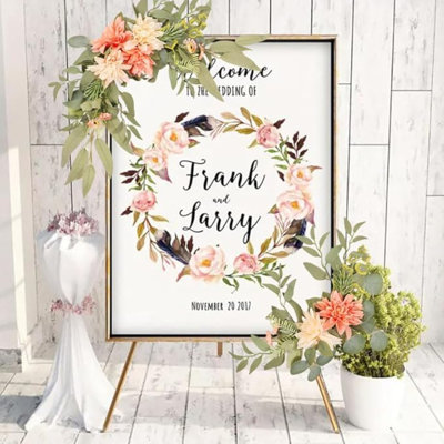 Wedding Welcome Sign Flower Swag
