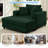 Oversized Corduroy Chaise Lounge Chair with Ottoman & Cushions-302466620