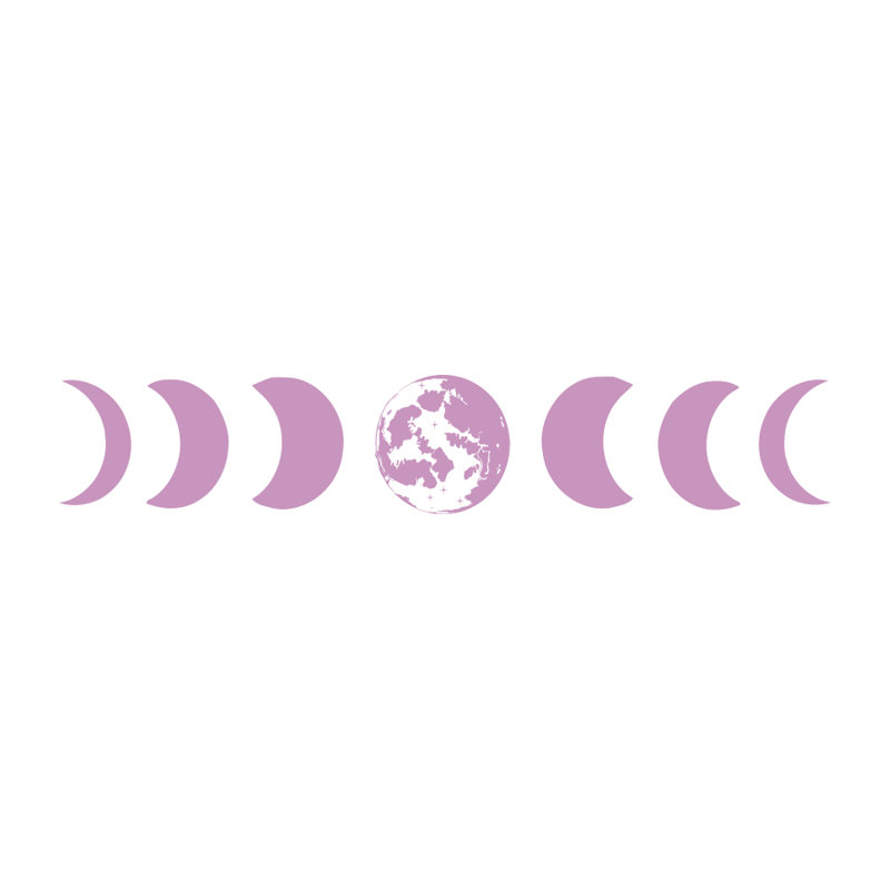 Décalcomanie murale phases de lune, Lilas