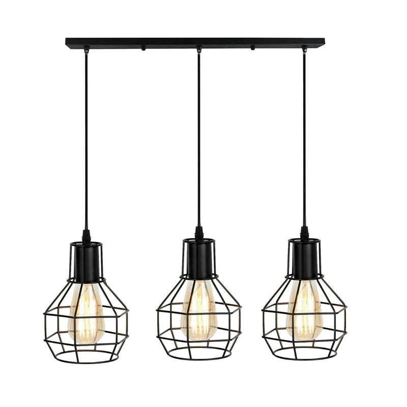 Auguste 3 - Light Black Kitchen Island Pendant