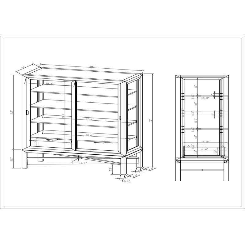 Becki Owens x Surya Marin Bookcase, (5 Shelves) 72"H x 40"W x 18"D