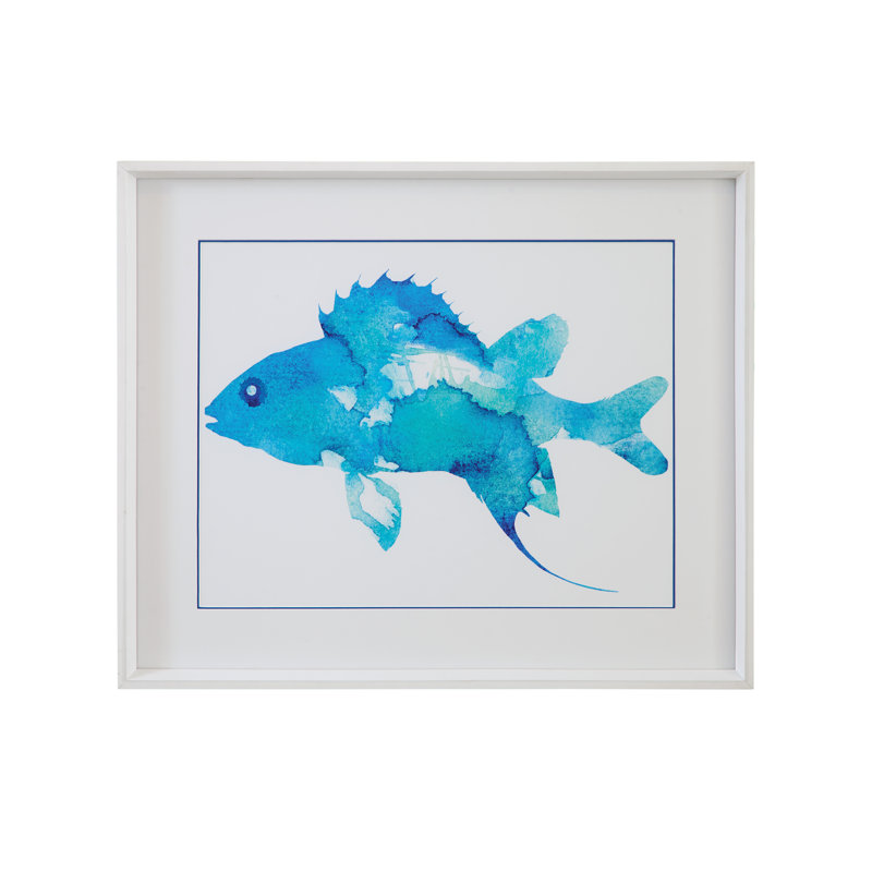 «Watercolor Fish I», reproduction encadrée