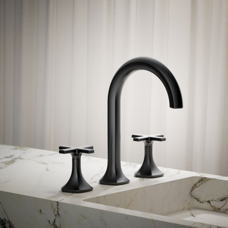 Occasion Cross Bathroom Sink Faucet Handles, 3.12" H x 3" W, Matte Black