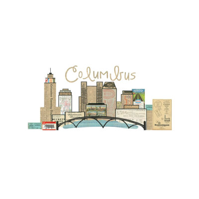 " Columbus Oh Horizontal Skyline " Print