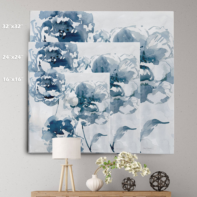 «Indigo Garden I», reproduction d'art sur toile tendue, H 32 po x l 32 po x P 1,5 po