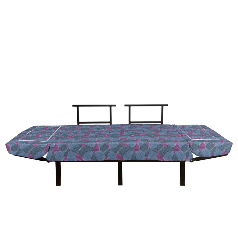 Divan-lit Ambesonne, Polyester abstrait bleu foncé foncé